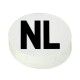 NL Stickers Wit Vinyl 112x80mm 20st