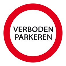 Plaat Parkeren Verboden Rond