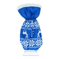 Ijskrabber Handschoen Blauw + Print