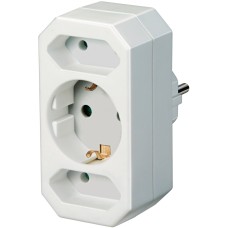 Adapterstekker geaarde 2+1