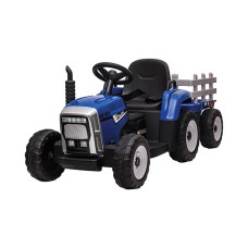 E-Tractor met aanhanger Blauw